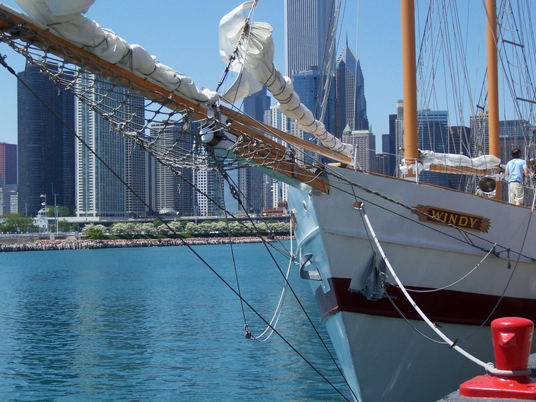 skyline view from Navy pier